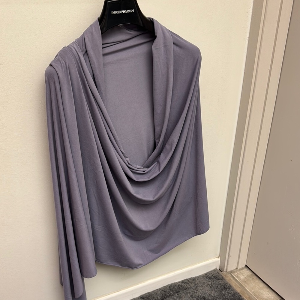 Multipurpose  Lavender Drape scarf/ wrap with pocket ( new )